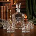 Irish Coat of Arms Whiskey Decanter & Glass Set