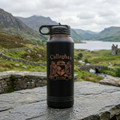 Irish Coat of Arms 32 oz Large Water Bottle – Black & Rose Gold