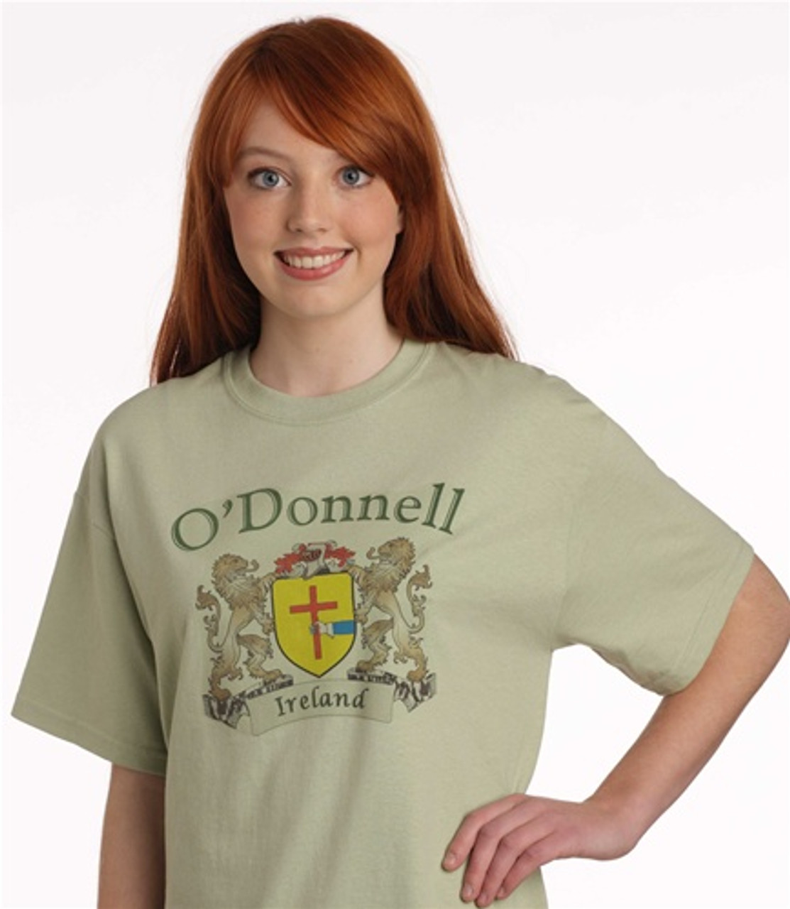 Irish Coat of Arms Tee Shirt in Mist Green