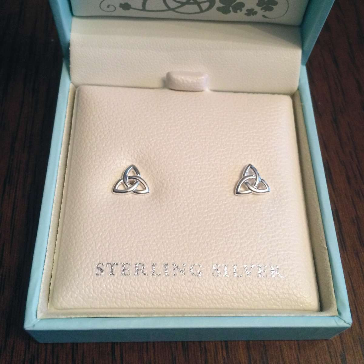 Orecchini A Triangolo Celtico Trinity In Argento 925, Lucidi, 9x9 Mm, Confezione SILBERMOOS