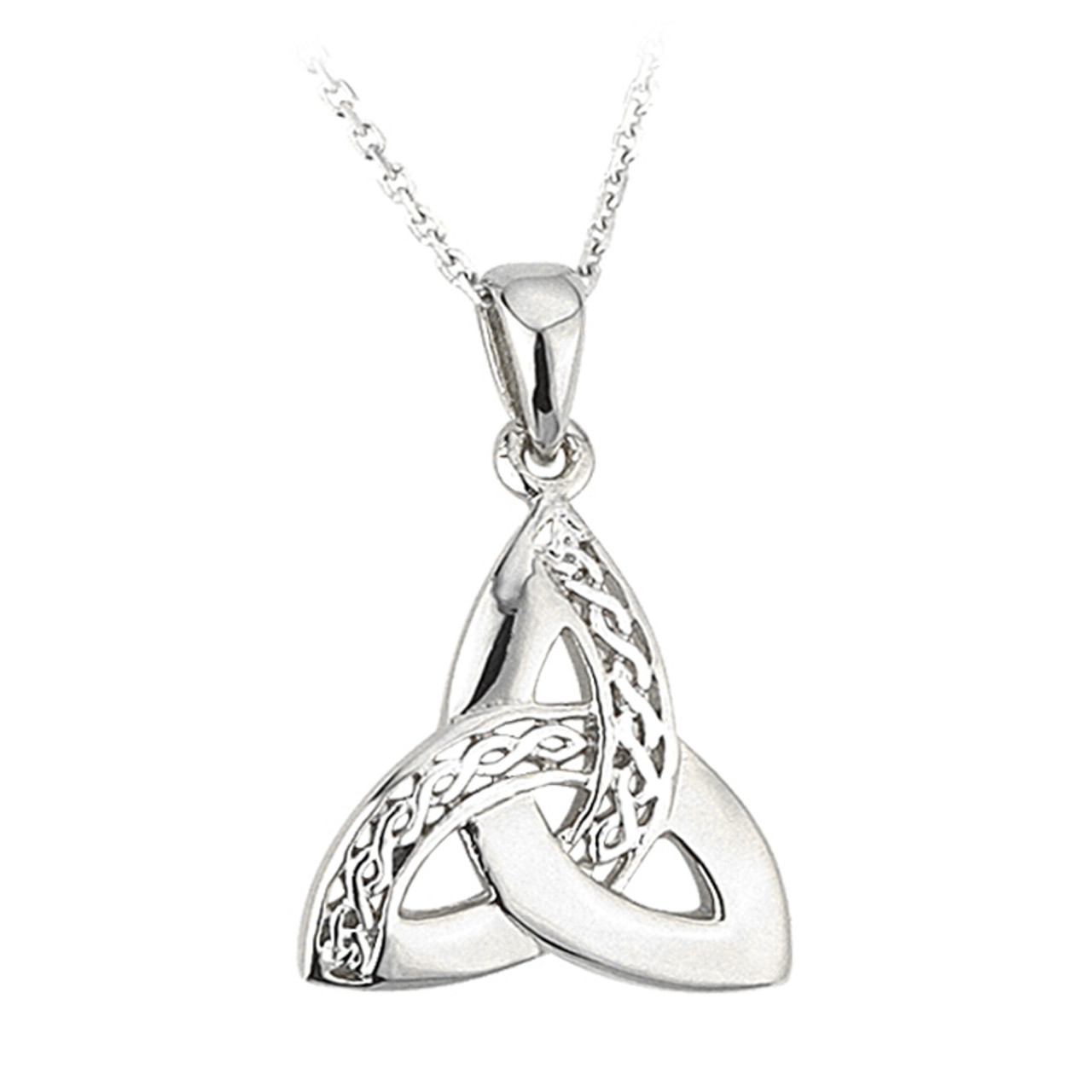 Jewelry Trends Sterling Silver Celtic Border Trinity Knot Round Pendan |  Jewelry Trends