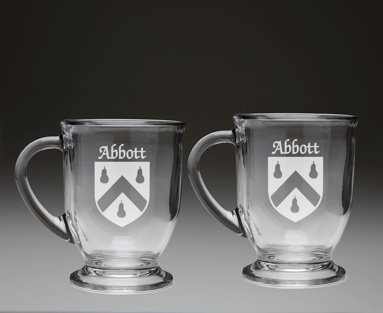 Irish Coat of Arms Glass Coffee Mugs - Set of 2