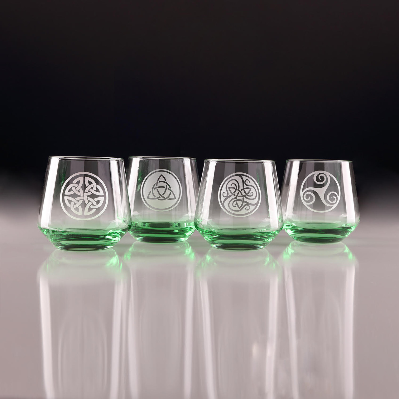 Celtic Knot Tumbler Glasses - Set of 4