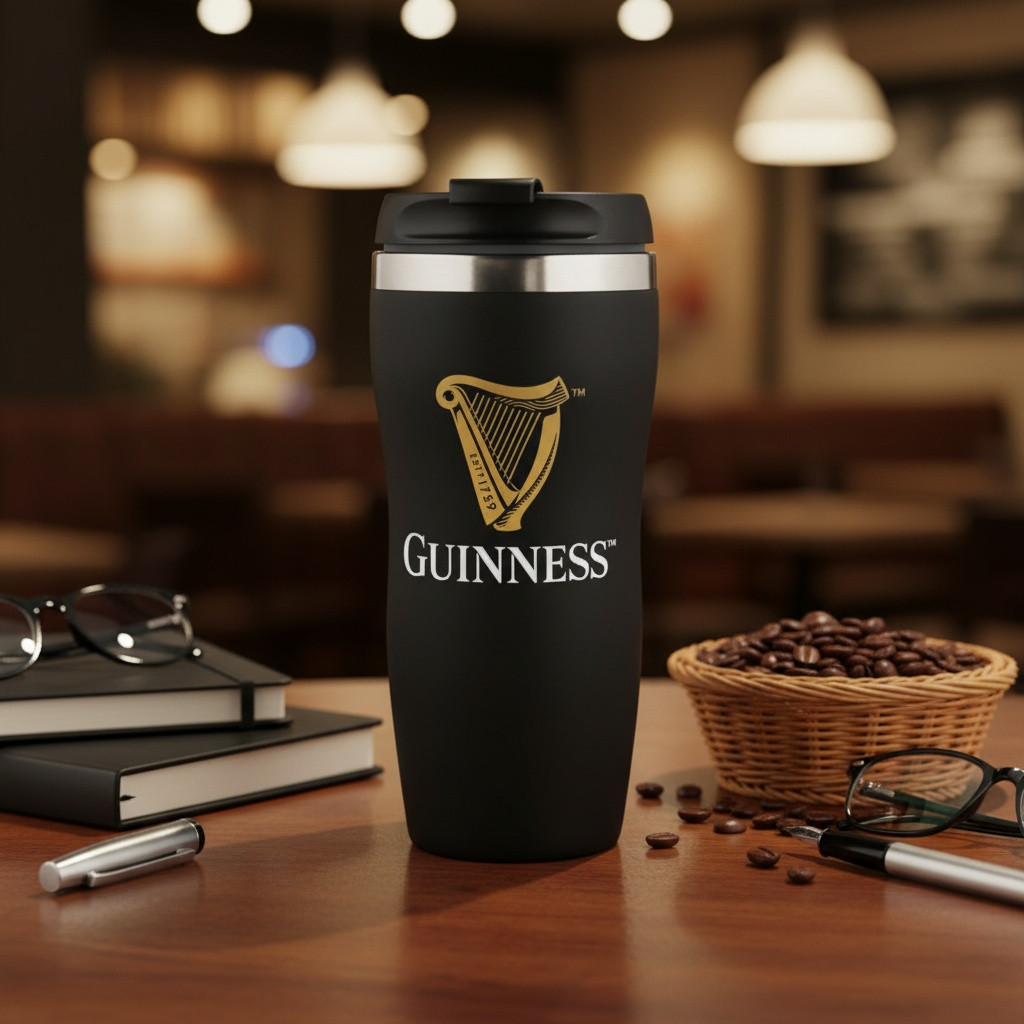 Guinness Travel Tumbler Mug - Official Trademark Product