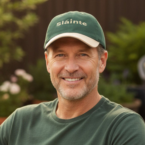 Irish Sláinte Two-Tone Cap in Dark Green