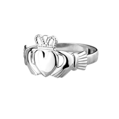 Claddagh Ring Ladies Small Standard - Sterling Silver by Solvar