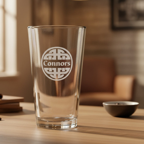 Personalized Celtic Knot Pint Glass, 16oz - Set of 4 (Sand Etched) | Irish Rose Gifts