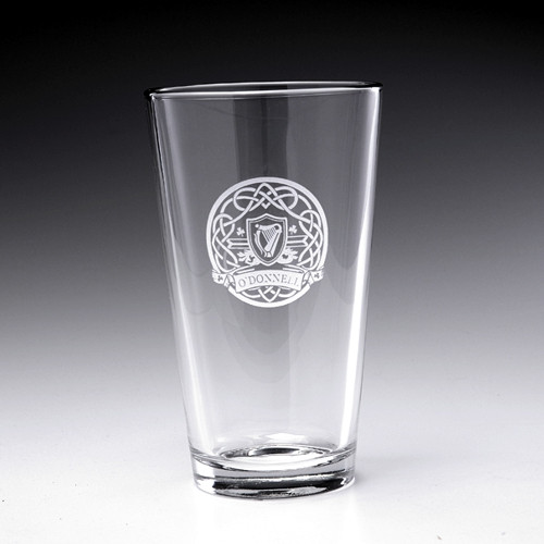 Personalized Celtic Circle Pint Glass - 16oz - Set of 4 (Sand Etched) | Irish Rose Gifts