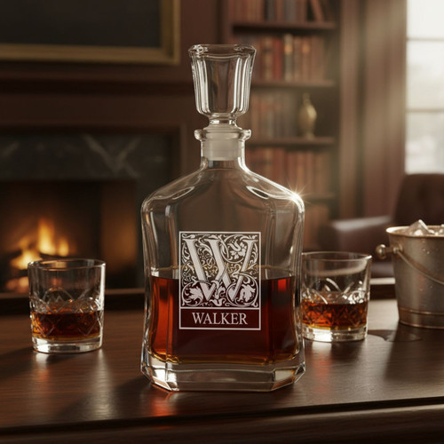 Personalized Initial Whiskey Decanter