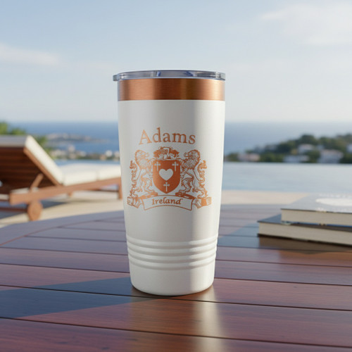 Irish Coat of Arms Black Travel Mug | Irish Rose Gifts