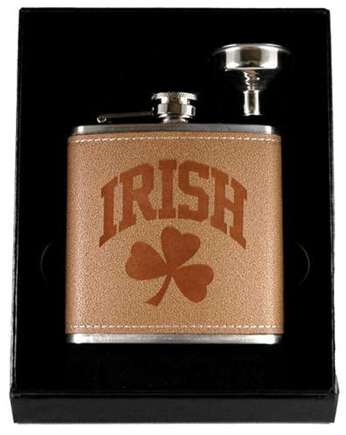 Irish Leather Flask & Funnel Box Set The Irish Rose Gifts