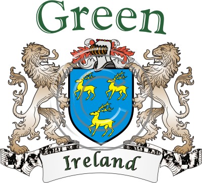 Green (English) Surname Shield (Coat of Arms, Family Crest)