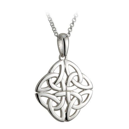 4 Trinity Knot Necklace - Sterling Silver by Solvar Jewelry