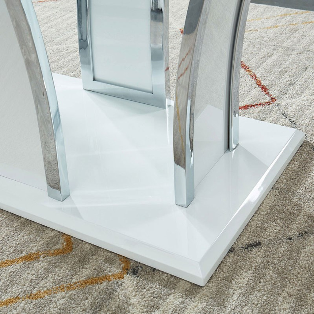 The Staten Glass Top Table Set