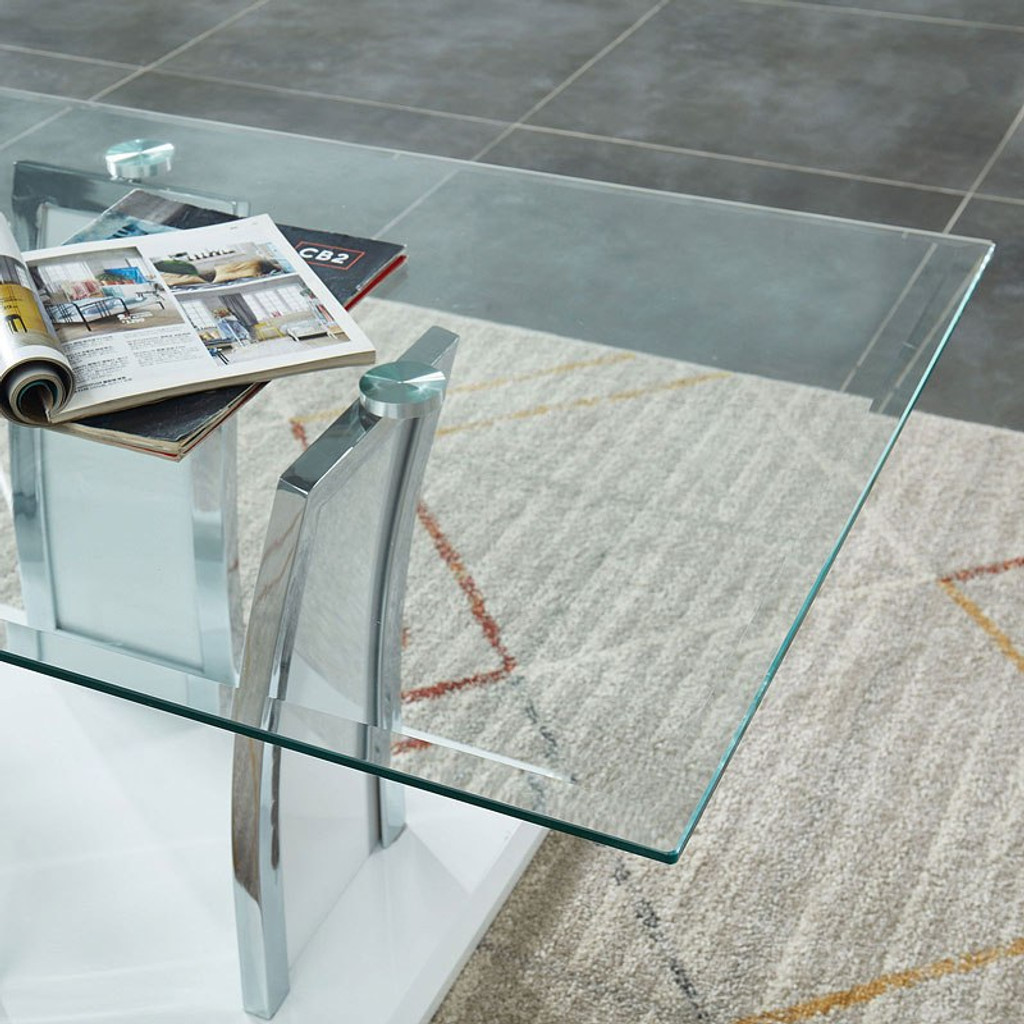 The Staten Glass Top Table Set