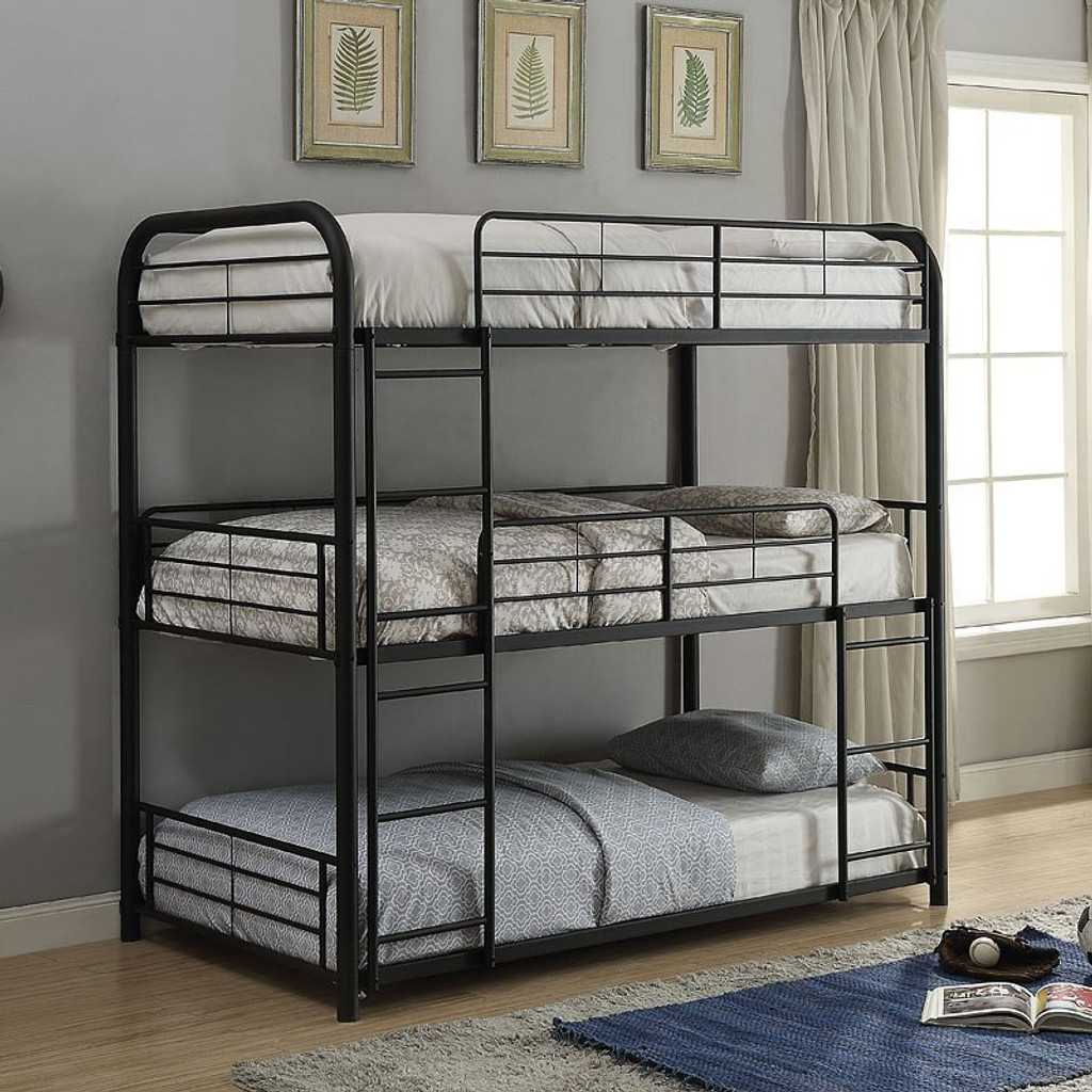 cheap triple bunk beds with mattresses