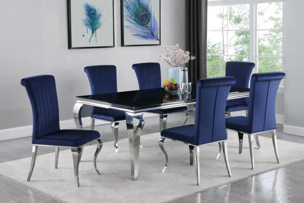 ink blue dining chairs