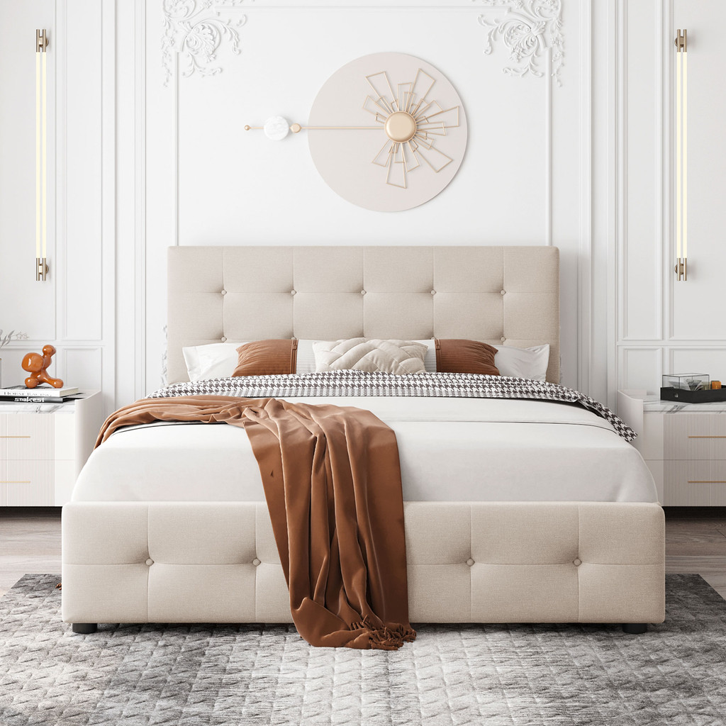 The Linden Queen Storage Platform Bed