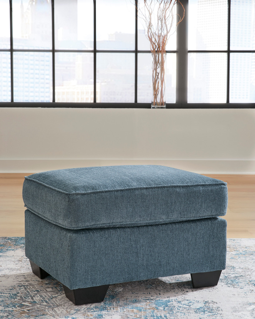 The Cashton Blue Collection Ottoman