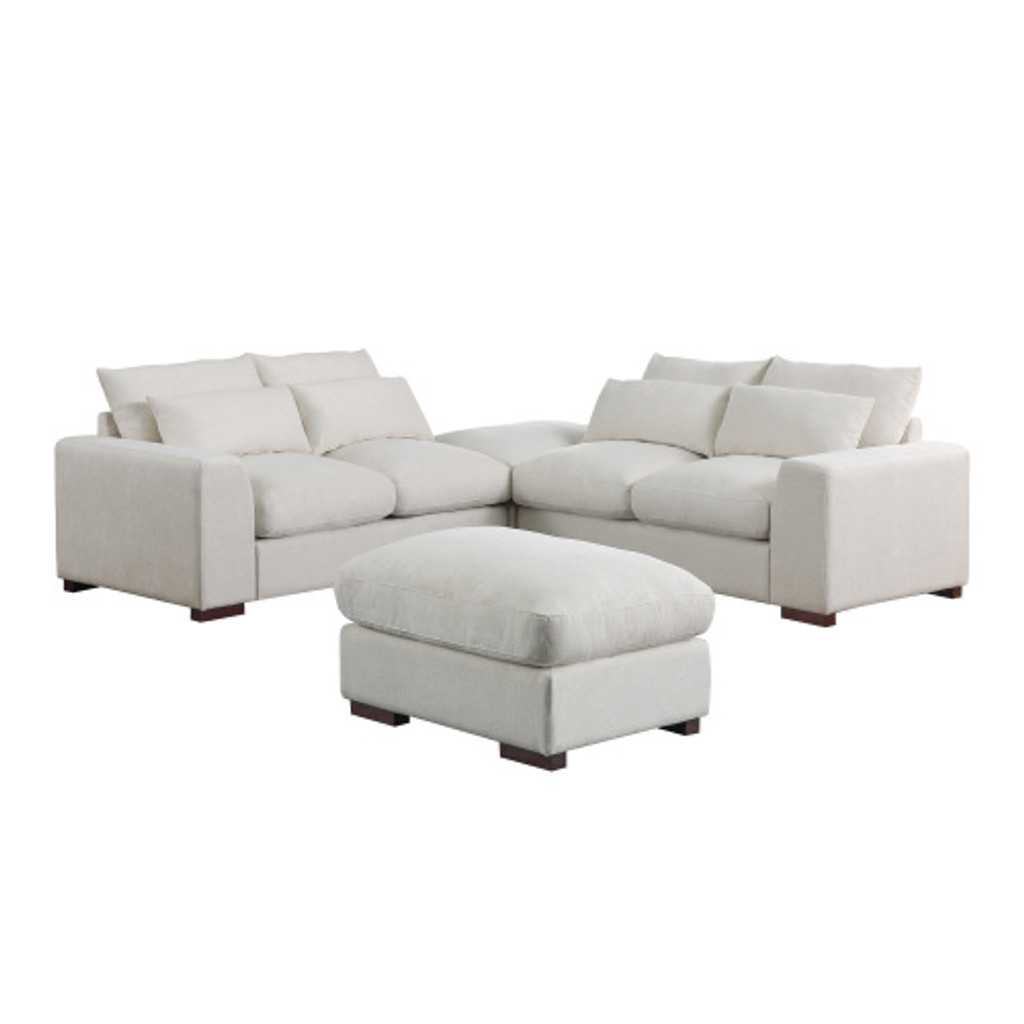 The Margari Modular Linen Blend Sectional - Miami Direct Furniture