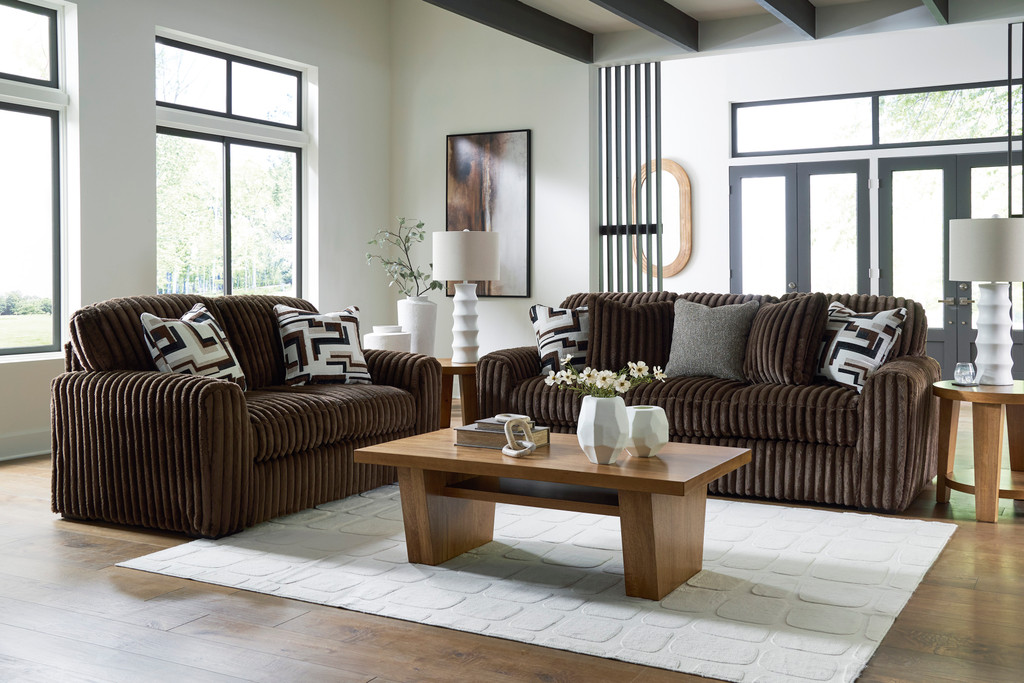 Chocolate Corduroy Sectional