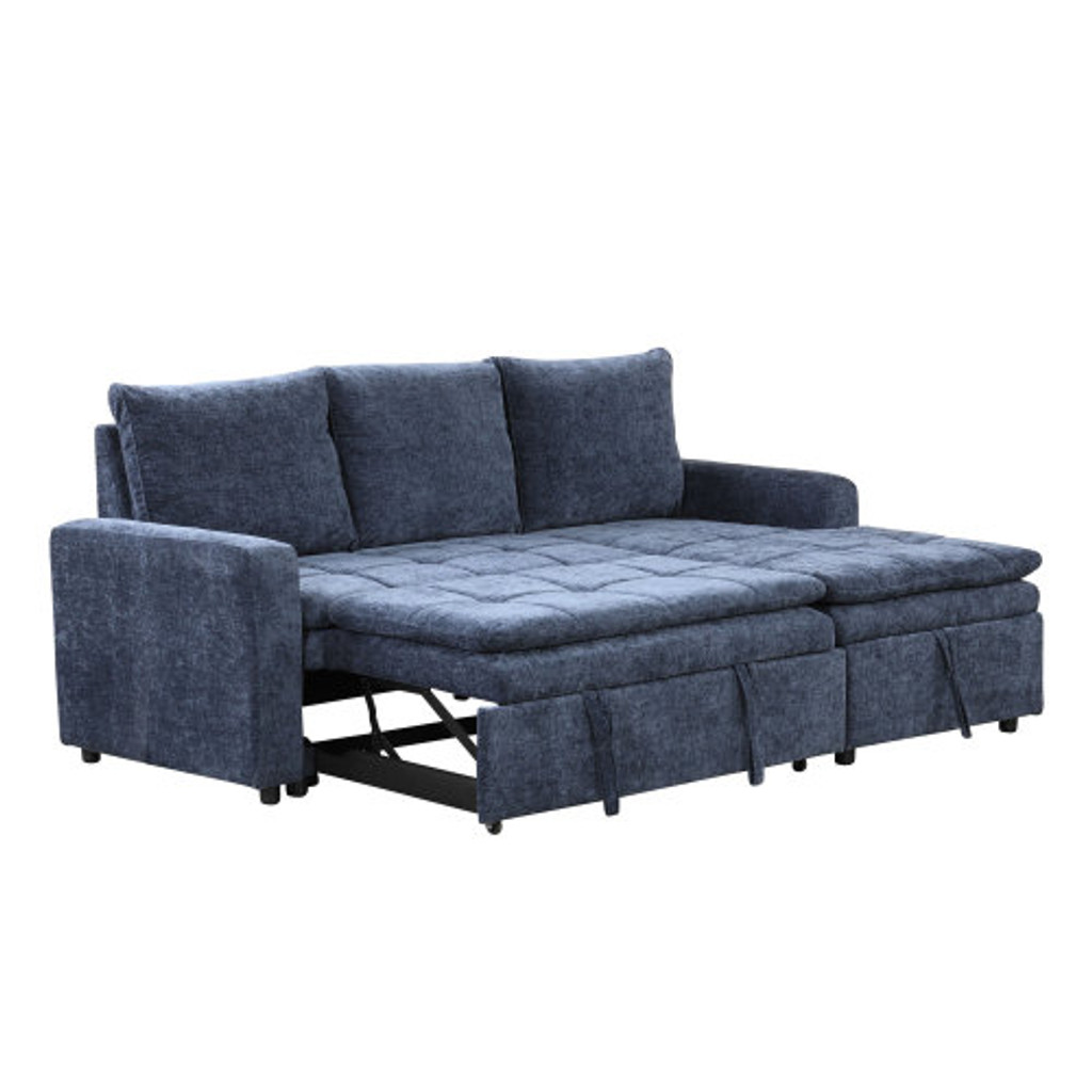 The Estania Blue Sofa Bed with Storage 
