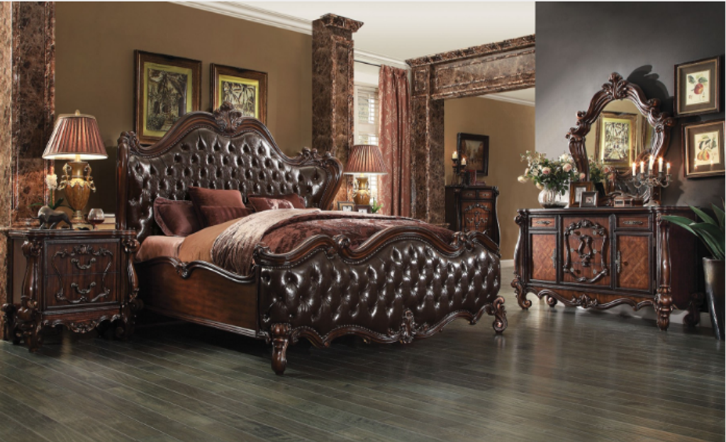 The Versailles Dark Brown Bedroom Collection