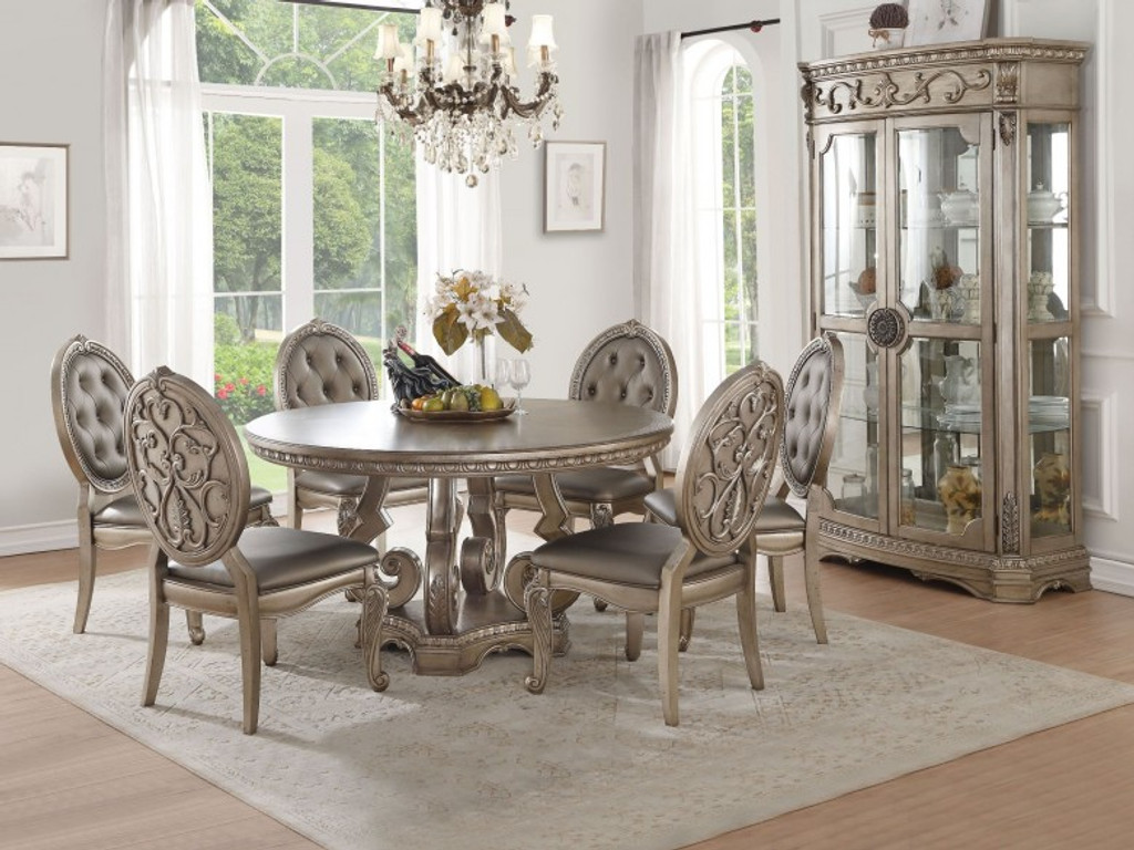 round formal dining room sets for 6