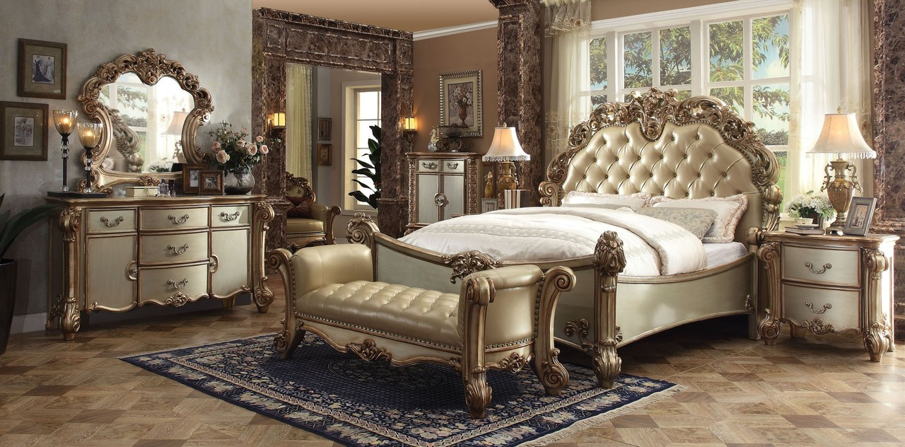gold patina bedroom furniture