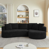 The Mika Black Cozy Sectional 