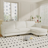 The Bayla Beige Reversible Sofa Chaise 