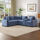 The Yali Blue Modular Sleeper Sectional 