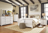 The 7pc Willowton Sleigh Bedroom Collection