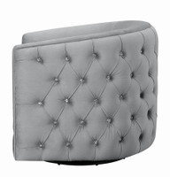 The Grey Glam Swivel Accent Chair