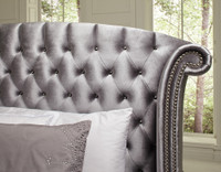 The Deanna Gray Velvet Bedroom Collection