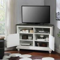 The Palu Antique White and Gray TV Stand