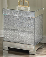 The Malika Mirrored End Table