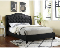 The Carly Black Upholstered Bed