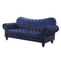 The Iberis Navy Velvet Living Collection