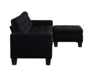 The Earsom Black Sofa Chaise