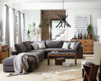 The 6pc Serene Charcoal Modular Collection Sectional