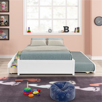 Logan White Full Bed w/ Trundle and Drawers