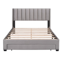 The Wendy Grey Queen Storage Platform Bed