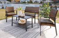 The Zariyah Outdoor Love/Chairs/Table Set