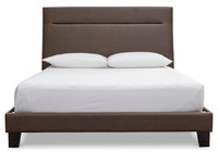 The Adelloni Brown Queen Upholstered Bed