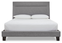 The Adelloni Gray Queen Upholstered Bed