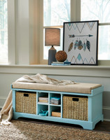 The Dowdy Teal Storage Bench