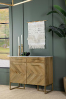 The Keaton Marble Top Accent Cabinet