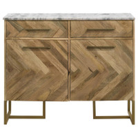 The Keaton Marble Top Accent Cabinet