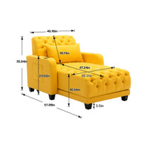 The Cuddler Yellow Leisure Chaise